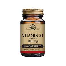 Solgar B-1 100mg 100 Φυτικές Κάψουλες