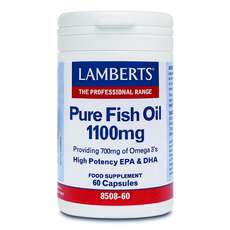 Lamberts Pure Fish Oil Ω3 Λιπαρά Οξέα 1100mg 60 Κάψουλες