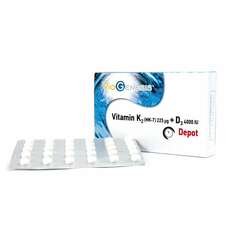 Viogenesis Vitamin K2 (MK-7) 225mg + Vitamin D3 4000IU Depot 60 tabs