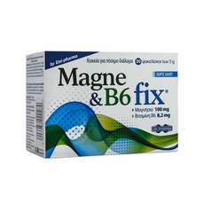 Uni-Pharma Magne & B6 Fix Συμπλήρωμα Διατροφής με Μαγνήσιο & Βιταμίνη B6, 30 φακελίσκοι