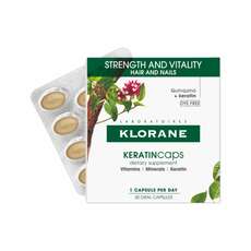 Klorane Quinine, Συμπλήρωμα Διατροφής για Μαλλιά-Νύχια με Κινίνη-Κερατίνη 30Caps