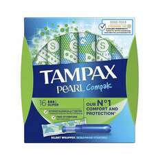 Tampax Compak Pearl Super με Απλικατέρ για Προστασία & Διακριτικότητα, 16τεμ