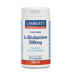 Lamberts L-Glutamine 500mg Γλουταμίνη 90 Caps