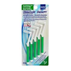 Intermed Chlorhexil Interdental Brushes SS 0,8mm Μεσοδόντια Βουρτσάκια Πράσινα, 5τμχ
