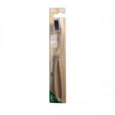 Intermed Professional Ergonomic Eco Soft Toothbrush Οδοντόβουρτσα με Λαβή απο Φλοιό Ρυζιού Μπεζ Φυσικό Χρώμα 1tem