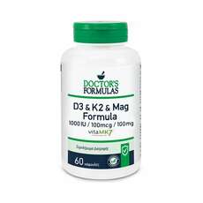 Doctor's Formulas D3 & K2 & Mag Formula, 60Caps