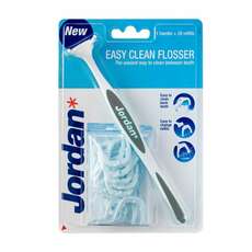Jordan* Easy Clean Flosser Σύστημα Οδοντικού Νήματος Λαβή, 1τεμ. & 20τεμ. Ανταλλακτικά Νήματα