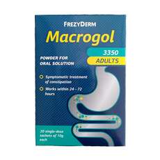 Frezyderm Macrogol 3350 Adults Συμπτωματική Θεραπεία της Δυσκοιλιότητας Ενηλίκων σε Σκόνη, 20x10g