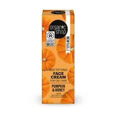 Organic Shop Pumpkin & Honey Mattifying Face Cream Κρέμα Προσώπου Ματ αποτέλεσμα για λιπαρή επιδερμίδα 50ml