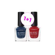 Korres Promo Gel Effect Nail Colour With Sweet Almond Oil No.84 Indigo Blue 11ml & No.56 Celebration Red 11ml