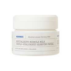 Korres Mediterranean Donkey Milk Κρέμα Προσώπου Νυκτός για Ενυδάτωση με Υαλουρονικό Οξύ, με Γάλα Γαϊδούρας 40ml