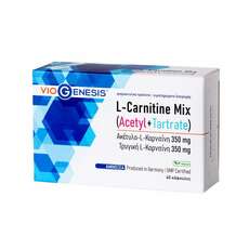 Viogenesis L-Carnitine Mix (Acetyl 350 mg + Tartrate 350 mg) 60 caps