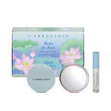 L 'Erbolario Dawn Over Asia Light up the Face Light-Effect Brightening Powder 8.5g, Brightening Gloss 7ml and Pocket Mirror 1tem