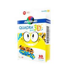 Masteraid Quadra Boys Παιδικά Τσιρότα Με Σχέδια Για Αγόρια, 20 τεμάχια