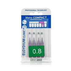 Pierre Fabre Oral Care Elgydium Clinic Mono Compact Interdental Brushes Purple Μεσοδόντια Βουρτσάκια Μωβ 0.8 4 Τεμάχια