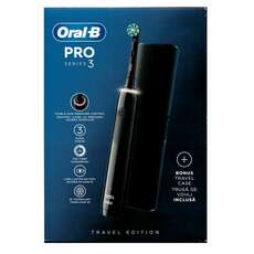 Oral-B Pro3 3500 Cross Action Black Edition Ηλεκτρική Οδοντόβουρτσα με Αισθητήρα Πίεσης & Θήκη Ταξιδιού, 1τεμ