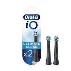 Oral-B iO Ultimate Clean Μαύρες Ανταλλακτικές Κεφαλές Ηλεκτρικής Οδοντόβουρτσας, 2 τμχ