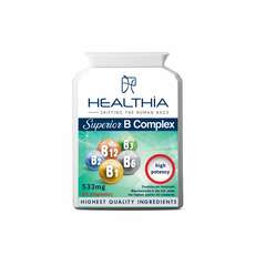 Healthia Superior B Complex 533mg, Συμπλήρωμα Διατροφής με Σύμπλεγμα Βιταμινών Β, 60 caps