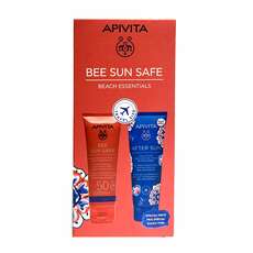 Apivita Bee Sun Safe Beach Essentials Promo Pack Hydra Fresh Face & Body Milk, 100ml & After Sun Cool & Sooth Face & Body Gel Cream, 100ml, 1σετ