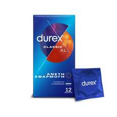 Durex Προφυλακτικά Classic Άνετη εφαρμογή XL, 12τεμ