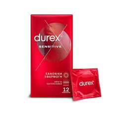 Durex Προφυλακτικά Λεπτά Sensitive για Κανονική Eφαρμογή, 12τεμ