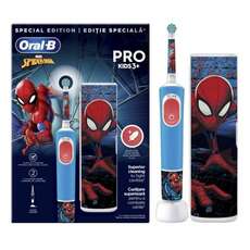 Oral-B Pro Kids Electric Toothbrush Spider-Man with Travel Case Ηλεκτρική Οδοντόβουρτσα Spider-Man με Θήκη Ταξιδίου 3+ Ετών, 1τεμ
