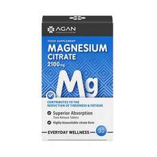 Agan Magnesium Citrate Κιτρικό Μαγνήσιο 2100mg, 30tabs