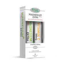 Power Health Magnesium Extra 375mg + Δώρο Vit.C 500mg, 20+20 Αναβράζοντα Δισκία