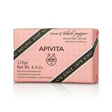 Apivita Natural Soap Σαπούνι με Τριαντάφυλλο & Μαύρο Πιπέρι 125g