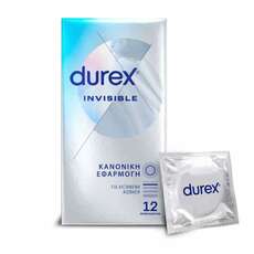Durex Προφυλακτικά Εξαιρετικά Λεπτά Invisible 12 τεμάχια