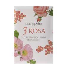 L'Erbolario 3 Rosa Sacchetto Profumato per Cassetti Αρωματικό Ρούχων 1τμχ