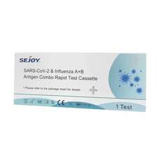 Sejoy SARS-CoV-2 & Influenza A+B Antigen Combo Rapid Test Cassette, 1 τεμάχιο