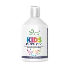 Natural Vitamins Vegan Kids Vitamin C + D3 + Zinc Γεύση Πορτοκάλι 500ml