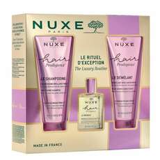 Nuxe Le Rituel D' Exception Promo High Shine Shampoo Σαμπουάν Λάμψης, 200ml, High Shine Conditioner Μαλακτική Κρέμα Λάμψης, 200ml & Pre-Shampoo Nourishing Mask Μάσκα Θρέψης Πριν το Σαμπουάν με Εκχύλισμα Ελαίου Ροζ Καμέλιας, 30ml, 1σετ