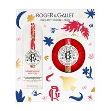 ROGER & GALLET Fleur de Figuier Eau Benefaisante Gift Set Eau Parfumée Bienfaisante 100ml Beneficial Soap 50g Complimentary Bath Pebble 3x25g