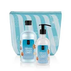 Lavish Care Frosted Ginger Cookies Christmas Bag Set  Bath /Shower Gel 500ml & Glitter Body Lotion 300ml