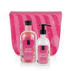 LAVISH CARE Santa’s Cupcakes Christmas Set Bath & Shower Gel 500mL & Glitter Body Lotion 300mL