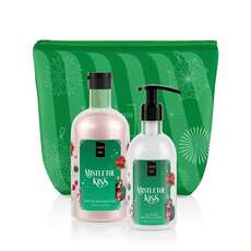 LAVISH CARE Mistletoe Kiss Christmas Set Bath & Shower Gel 500mL & Glitter Body Lotion 300mL