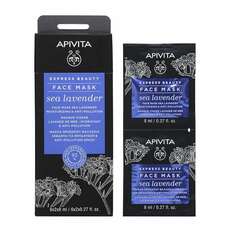 Apivita Express Beauty Face Mask Sea Lavender για Ενυδάτωση & Προστασία 2x8ml