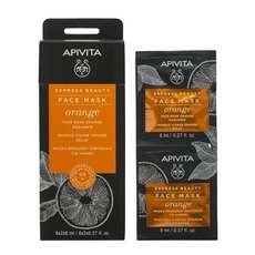 Apivita Express Beauty Face Mask Orange για Λάμψη 2x8ml