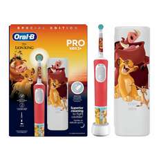 Oral-B Promo The Lion King Vitality Pro Kids Electric Toothbrush 3+ Years Άσπρο - Κόκκινο 1 Τεμάχιο & Θήκη Μεταφοράς 1 Τεμάχιο