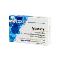 VioGenesis Astaxanthin 8 mg Συμπλήρωμα διατροφής με ελαιορητίνη πλούσια σε ασταξανθίνη από φύκη Haematococcus pluvialis 30caps