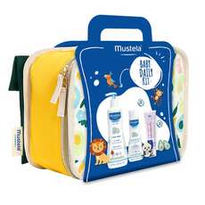 Mustela Baby Daily Kit Promo Γαλάκτωμα Σώματος, 500ml, Τζελ Καθαρισμού για Σώμα & Μαλλιά, 2x200ml, Κρέμα Αλλαγής Πάνας, 2x50ml & Δώρο Τσαντάκι, 1σετ