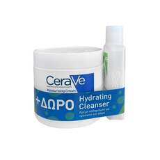 CeraVe Moisturising Cream, 454g & Δώρο Hydrating Cleanser Κρέμα Καθαρισμού, 20ml