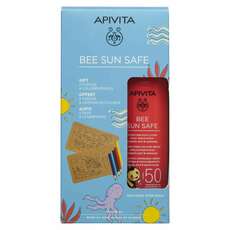 APIVITA Bee Sun Safe Ενυδατική Αντηλιακή Λοσιόν για Παιδιά SPF50 200ml & Δώρο 2 Παζλ & Χρωματιστές Ξυλομπογιές