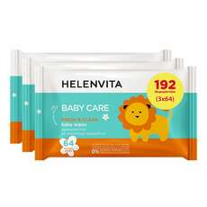 Helenvita Baby Wipes Πακέτο Προσφοράς Mωρομάντηλα με Εκχύλισμα Χαμομηλιού 2+1 Δώρο, 3x64τεμ
