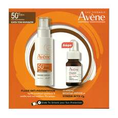 Avene Eau Thermale Promo Fluide Anti-Pigmentation Αντηλιακό Προσώπου SPF50+ & Δώρο Avene Vitamin Activ C Oρός Προσώπου, 1σετ