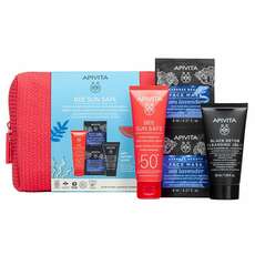 Apivita Set Bee Sun Safe Hydra Sensitive Soothing Face Cream SPF50+ 50ml + Black Cleansing Gel 50ml + Face Mask Sea Lave 2x8ml