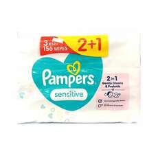 Pampers Sensitive Μωρομάντηλα (2+1) 3x52τμχ