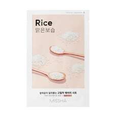 Missha Airy Fit Rice Sheet Mask Μάσκα Προσώπου για Λάμψη & Λείανση, 1τεμ
